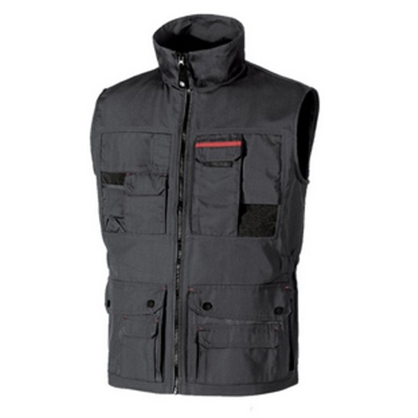 GILET CON TASCA P/CELL.  GREY METEORITE TG.M