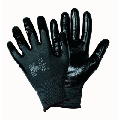 GUANTO SPALMATO NITRILE  NERO 3121X TG.9