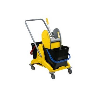 Carrello doppia vasca 25+25Lt con Pressa PressClean