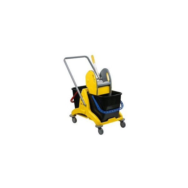 Carrello doppia vasca 25+25Lt con Pressa PressClean