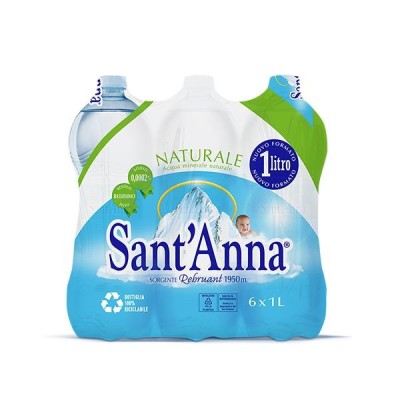 CF.6 BOTTIGLIE ACQUA SANTANNA NATURALE 1LT
