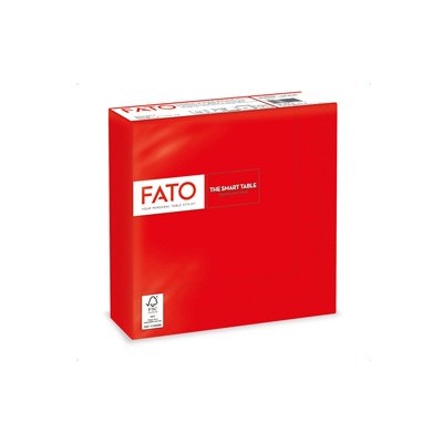 50 tovaglioli carta 33x33cm 2 Veli Rosso Fato