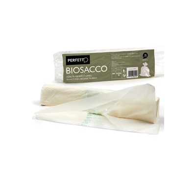 ROTOLO da 15 BIOSACCHI IMMONDIZIA 42x42cm-10LT 19 Perfetto