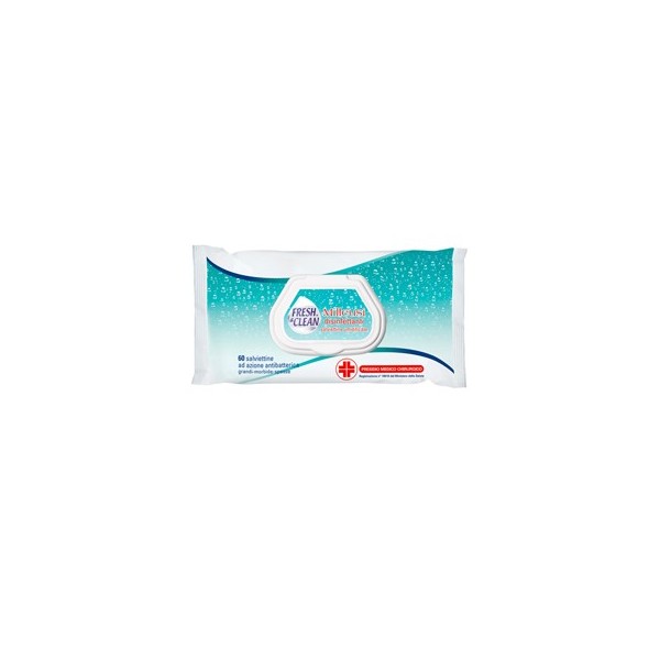 Busta da 60 Salviette disinfettanti milleusi ad azione antibatterica FreshClean