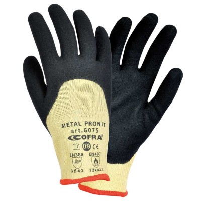 GUANTI METALPRO NIT NERI GIALLI NITRILE TG.8 COFRA