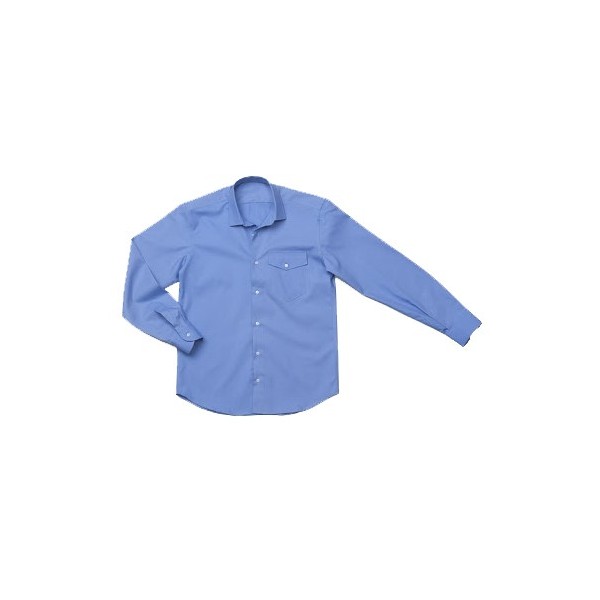 CAMICIA MANICA LUNGA     COTONE AZZURRA TG.L