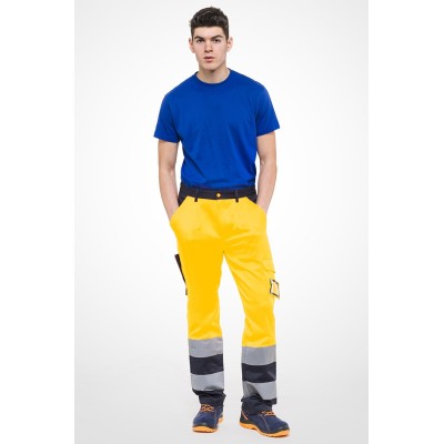 PANTALONI ALTA VISIBILITAGIALLO/BLU TG.L
