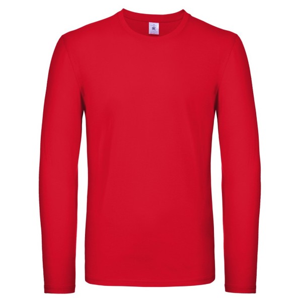 T-SHIRT MANICA LUNGA     100% COTONE ROSSA TG.L