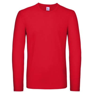 T-SHIRT MANICA LUNGA     100% COTONE ROSSA TG.4XL