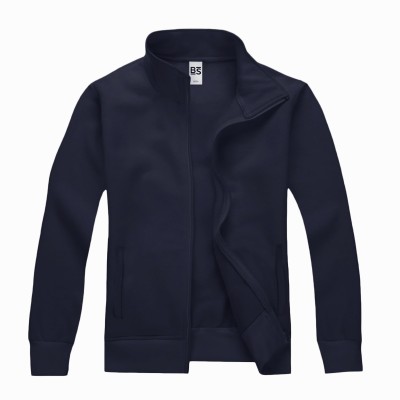 FELPA MANICA LUNGA C/ZIP COT/POLY BLU NAVY TG.XL