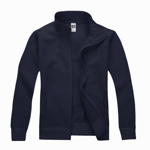 fELPA MANICA LUNGA C/ZIP COT/POLY BLU NAVY TG.XL