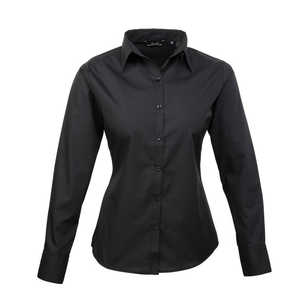CAMICIA MANICA LUNGA     POPELINE NERA TG.M