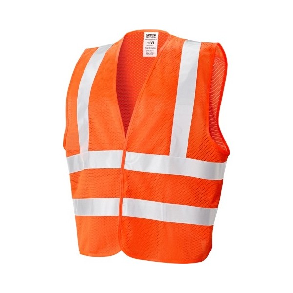 GILET ALTA VISIBILITA    ARANCIO 100% POLIESTERE