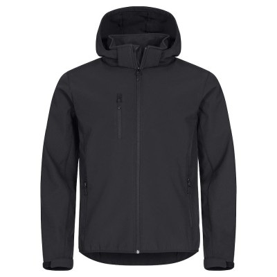 GIACCA CLASSIC SOFTSHELL NERA C/CAPPUCCIO TG.XL