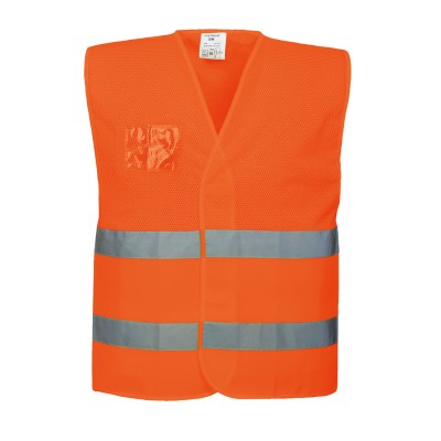 GILET ALTA VISIBILITA    ARANCIO TG S-M