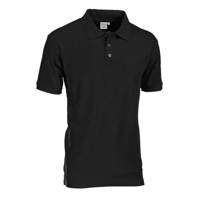 POLO PIQUET CLUB 31000   100%COT NERO TG.M ENZIM.