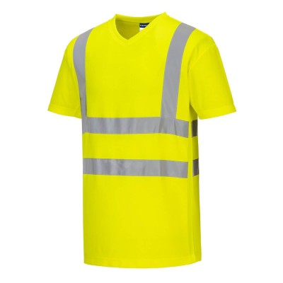 T-SHIRT ALTA VISIBILITA  COTONE GIALLA TG.M S179