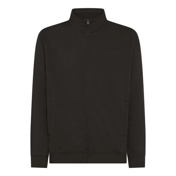 FELPA MANICA LUNGA C/ZIP COT/POLY NERA TG.XS
