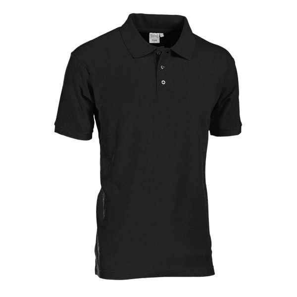 POLO PIQUET CLUB 31000   100%COT NERO TG.S ENZIM.
