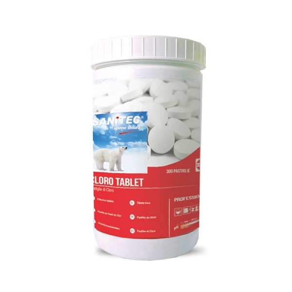 PASTIGLIE EFFERVESCENTI  CLORO ATTIVO 1KG SANITEC