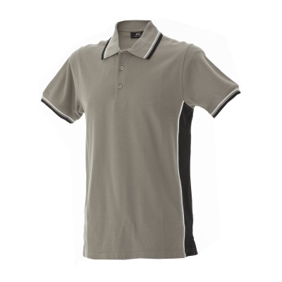 POLO ANKARA GRIGIO/NERO  COTONE TG.L 210GR
