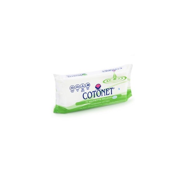BUSTA APRICHIUDI 72 SALVIETTE PROFUMATE COTONET ALOE