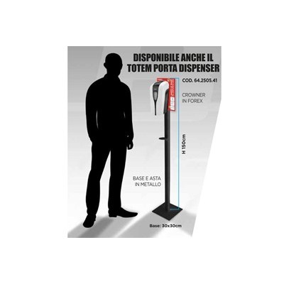Totem in metallo H150cm per dispenser automatico Gelly