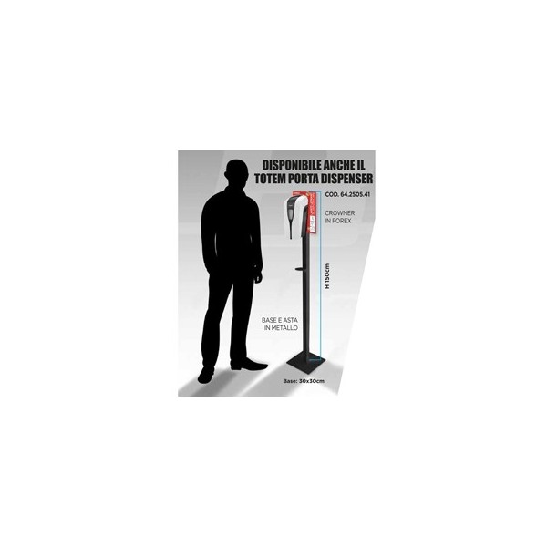 Totem in metallo H150cm per dispenser automatico Gelly