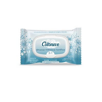 Busta da 20 salviette struccanti detox Cotoneve