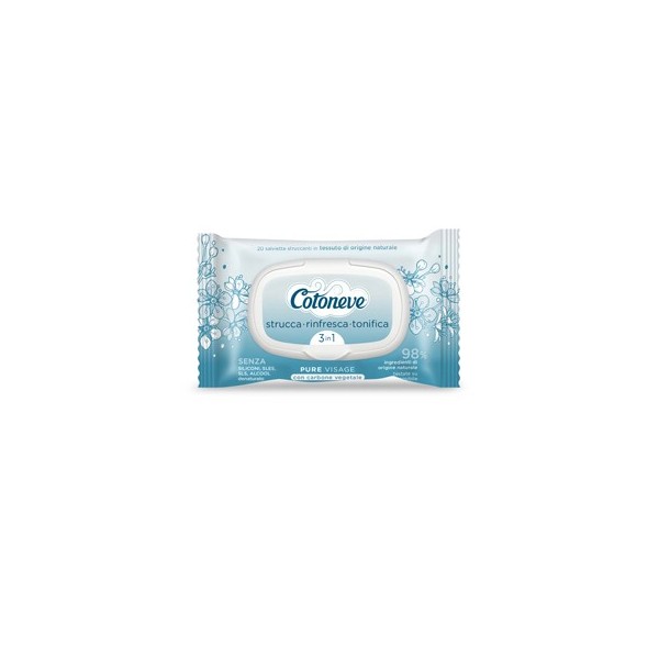 Busta da 20 salviette struccanti detox Cotoneve
