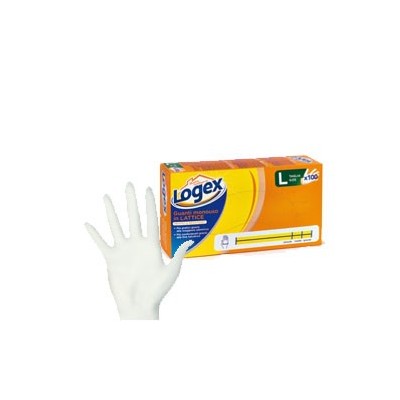 SCATOLA 100 GUANTI LOGEX M.MEDIA IN LATTICE MONOUSO