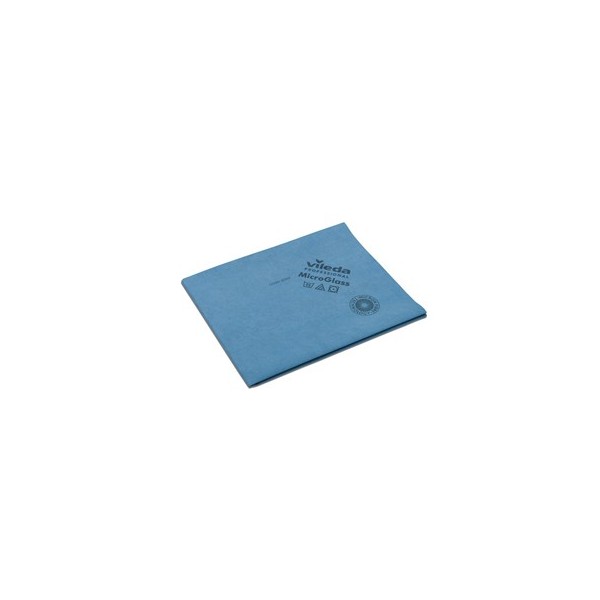 Conf. 5 Panni Blu MicroGlass 50x40cm in microfibra Vileda