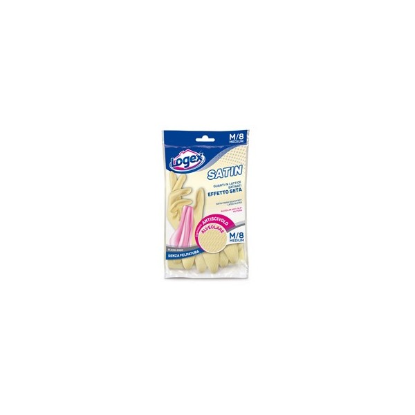 Guanti in lattice SATIN tg. M Crema