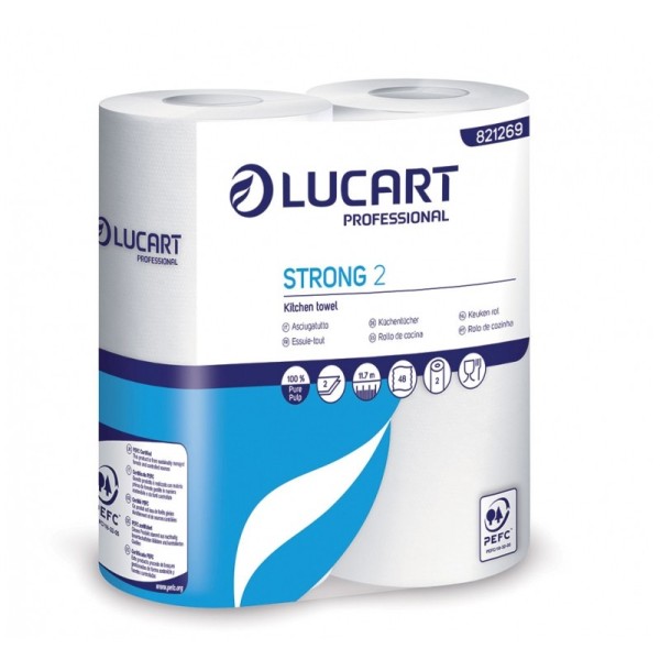 CF.2 ROTOLI ASCIUGATUTTO LUCART STRONG 2 11,7 m
