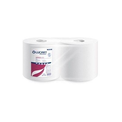 Bobina panni multiuso 400 strappi / 108mt Airtech 400 Lucart - Conf da 2 pz.