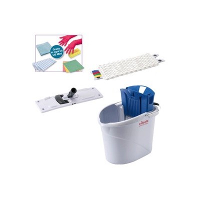 KIT ULTRA SPEED MINI SECCHIO 10LT+STRIZZATORE+MOP+MIX VILEDA