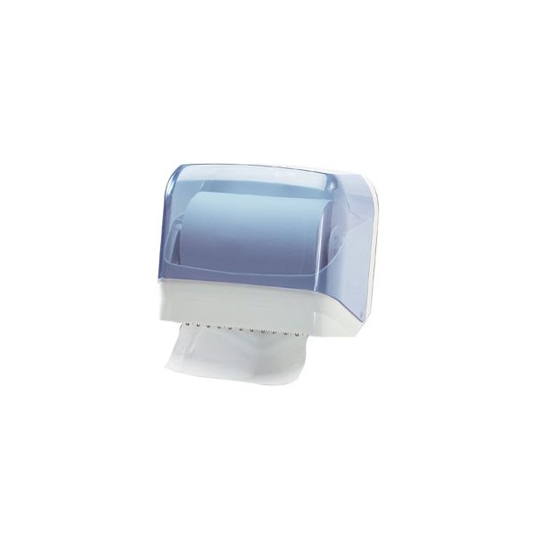 DISPENSER ASCIUGAMANI IN ROTOLO/ FOGLI TRASPARENTE/BIANCO MAR PLAST