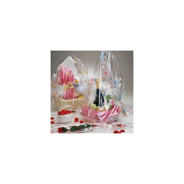 25 FOGLI CELLOPHAN TRASPARENTE 100X130CM 30MY