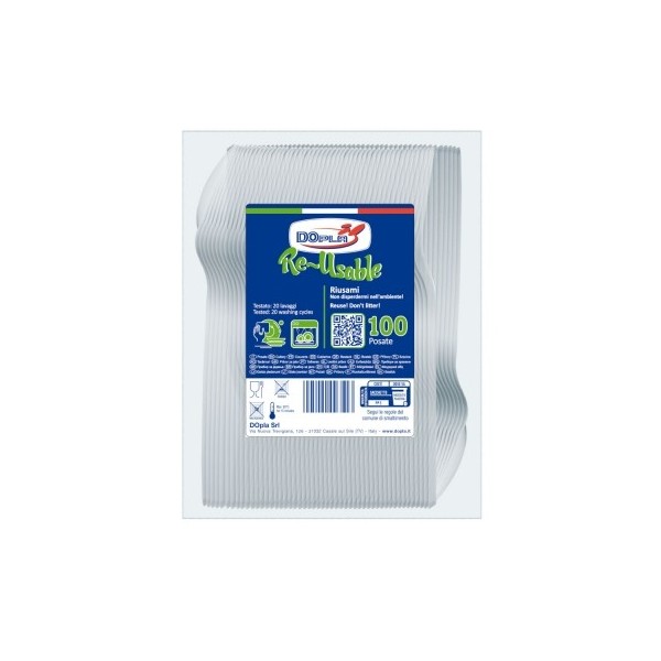 CF.100 CUCCHIAI  PLAST.  BIANCHI DOPLA 03724