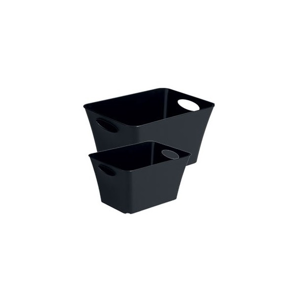 CONTENITORE LIVING BOX 43,1x32,1x26CM - 24LT NERO