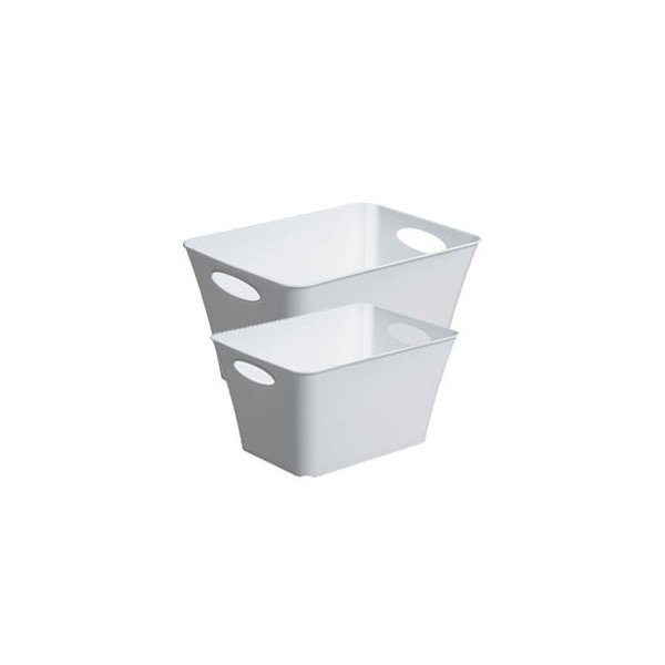 CONTENITORE LIVING BOX 43,1x32,1x26CM - 24LT BIANCO LUCIDO