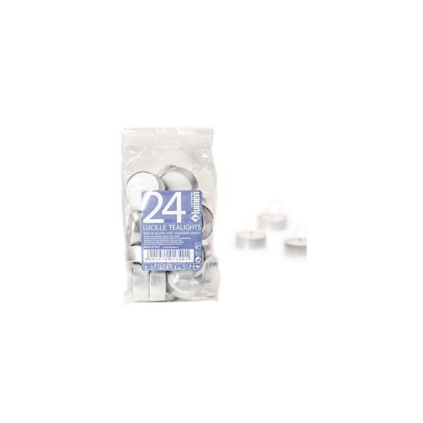 Sacchetto da 24 CANDELE TEALIGHT BIANCO