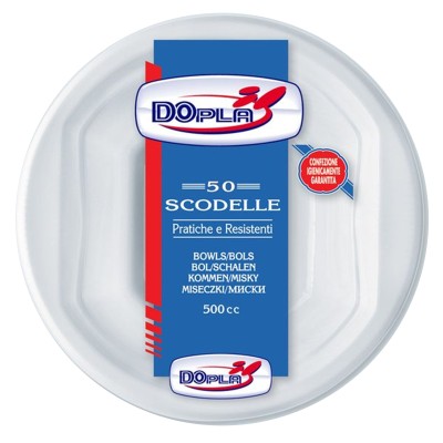 CONF.50 SCODELLE PLASTICA450ML BIODEGRADABILI
