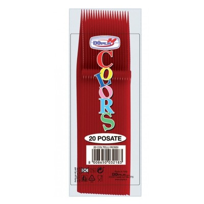 20 COLTELLI ROSSO PS DOPLA COLORS