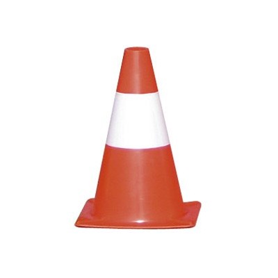 CONO SEGNALETICO H30cm BIANCO/ROSSO