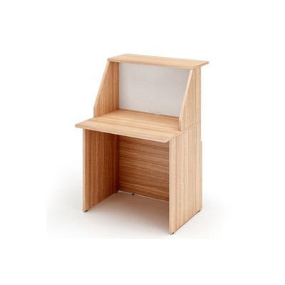 MODULO RECEPTION SOPRALZO+DESKTOP 80x76x117cm CILIEGIO AR. /BIANCO - PRESTIGE