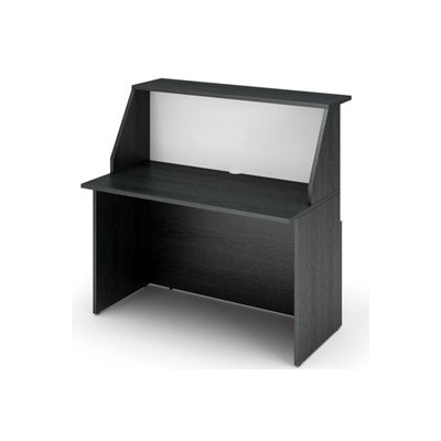 MODULO RECEPTION SOPRALZO+DESKTOP 120x76x117cm NERO VEN. /BIANCO - PRESTIGE