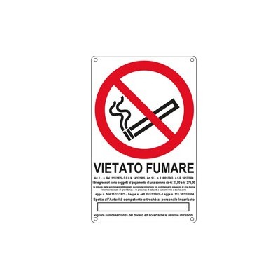 CARTELLO ALLUMINIO 27x43cm