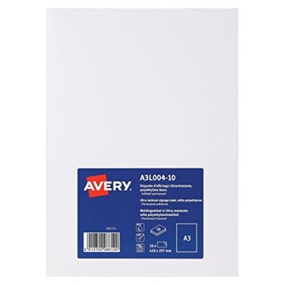 ETICHETTA A3 AVERY SEGNALAZIONI TESLIN BIANCO