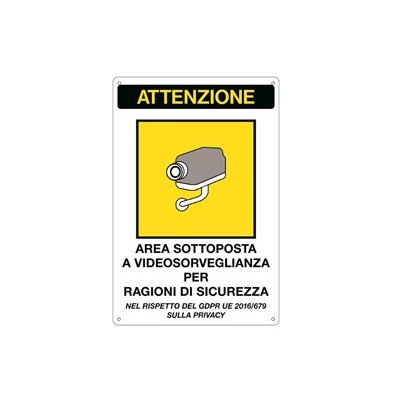 Cartello alluminio 20x30cm  rif.GDPR